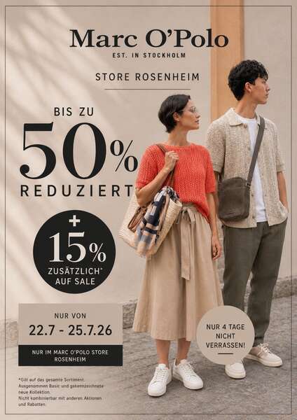 bis zu fuenfzig prozent und fuenfzehn prozent extra marcopolo rosenheim