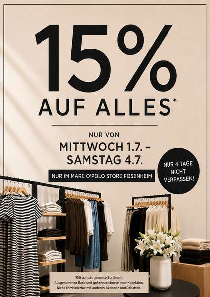 fuenfzehn prozent extra auf alles marcopolo rosenheim