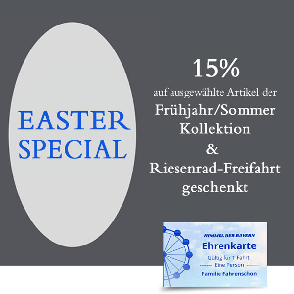 Happy Easter! 15% auf ausgewählte Artikel + Riesenrad Freifahrt 